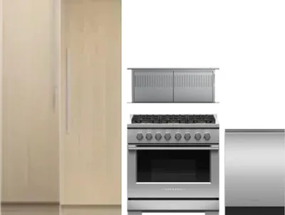 5 Piece Package Includes Refrigerator, Freezer, Range, Hood And Dishwasher